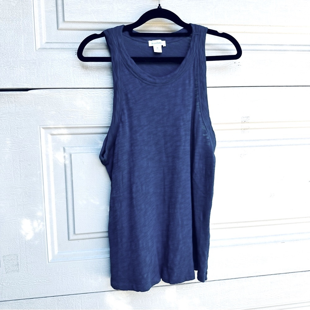 Sundance Navy Blue 100% Cotton Tank